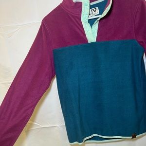 Life Integrity Earth color block fleece, size small